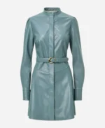 The-Today-Show-2025-Savannah-Sellers-Faux-Leather-Belted-Blue-Dress