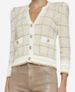The-Today-Show-Laura-Jarrett-Ivory-Check-Knit-Cardigan-For-Sale