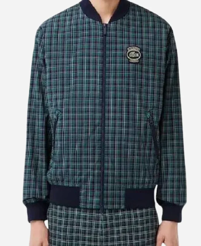 Tv-Series-Mythic-Quest-Season-04-Pootie-Shoe-Navy-Blue-Check-Bomber-Jacket