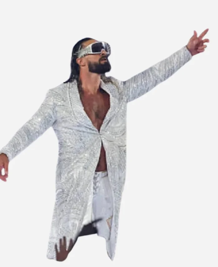 WWE-Championship-WrestleMania-41-Seth-Rollins-White-Long-Coat