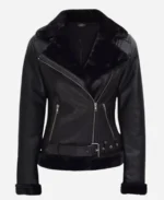 Womens-Black-Asymmetrical-Shearling-Leather-Jacket