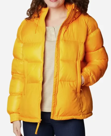Yuri-Movie-The-Legend-of-Ochi-2025-Helena-Zengel-Yellow-Hooded-Puffer-Jacket