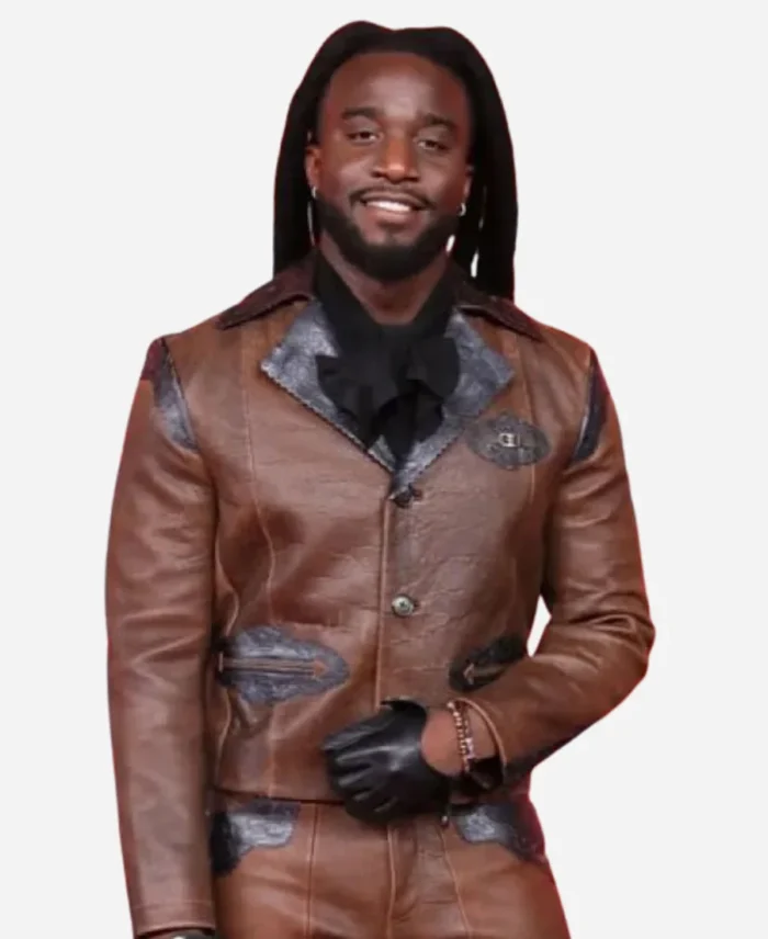 60th-Academy-Country-Music-Awards-2025-Winner-Shaboozey-Brown-Leather-Jacket