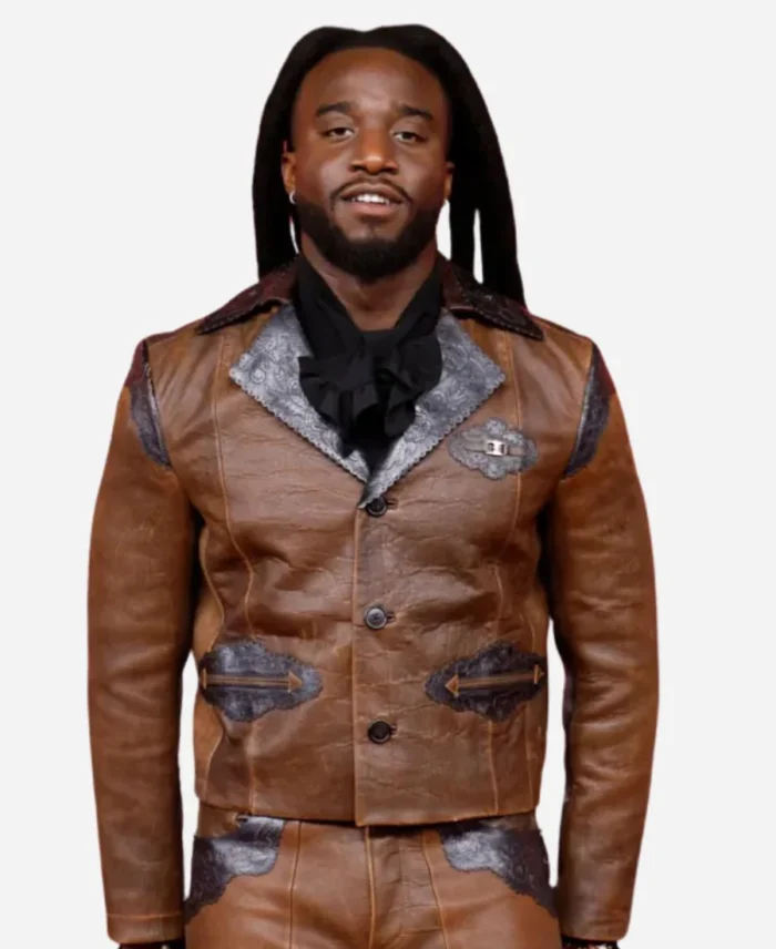 Academy-Country-Music-Awards-Shaboozey-Leather-Jacket