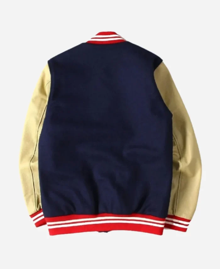 American-Rapper-Kendrick-Lamar-New-England-Patriots-Blue-and-Beige-Varsity-Jacket