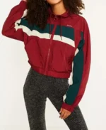 Beth-Barnett-TV-Series-The-Feud-S01-Megan-Trower-Red-Striped-Jacket