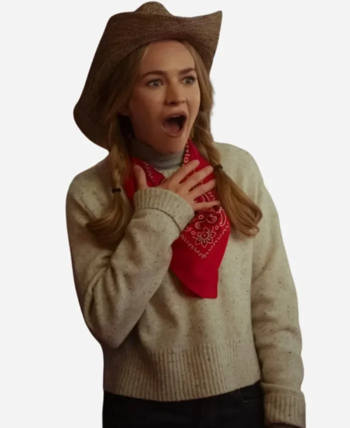 Britt-Robertson-The-Merry-Gentlemen-Beige-Crewneck-Sweater