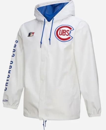 Chicago-Cubs-White-Vintage-Hooded-Coaches-Jacket