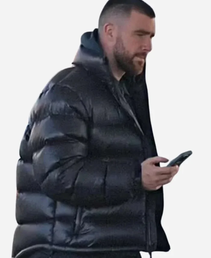 Chiefs-Travis-Kelce-Black-Puffer-Jacket