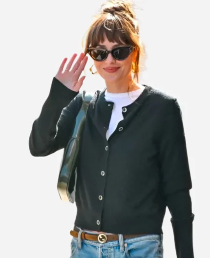 Dakota-Johnson-Knitted-Cardigan