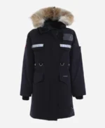 Elyse-Movie-The-Finnish-Line-2024-Nichole-Sakura-Black-Parka-Shearling-Hooded-Jacket