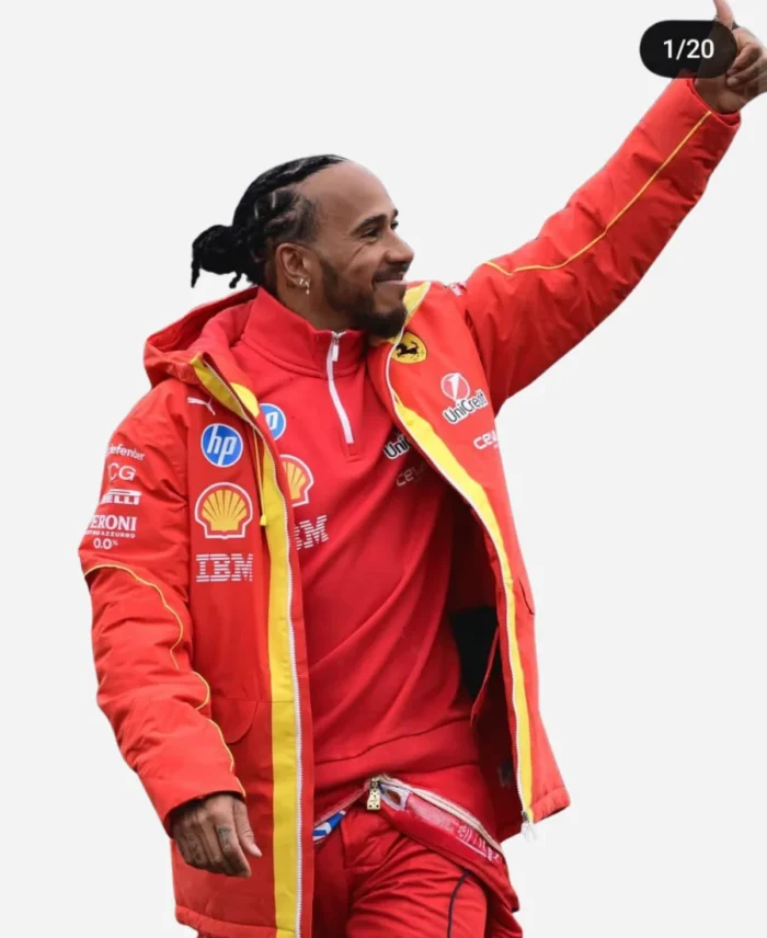 F1-Racer-Lewis-Hamilton-Scuderia-Ferrari-Motosports-2025-Red-Hooded-Jacket
