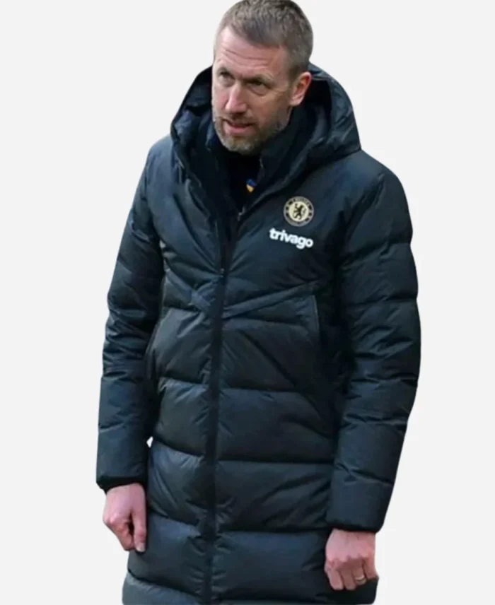 Graham-Potter-Chelsea-FC-Black-Puffer-Coat