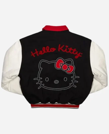 Hello-Kitty-Dumbgood-Black-and-White-Varsity-Jacket-For-Sale