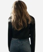 Izzy-Simpson-Movie-Elevator-Game-2023-Madison-MacIsaac-Black-Leather-Jacket