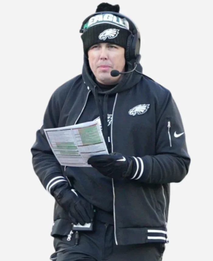 Kellen-Moore-Philadelphia-Eagles-Sideline-Black-Jacket
