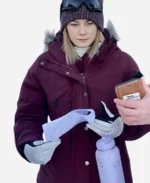 Kim-Matula-Movie-The-Finnish-Line-2024-Anya-Purple-Hooded-Jacket