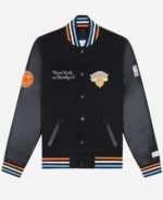 Knicks-Playoff-Game-Mariska-Hargitay-Black-Varsity-Jacket