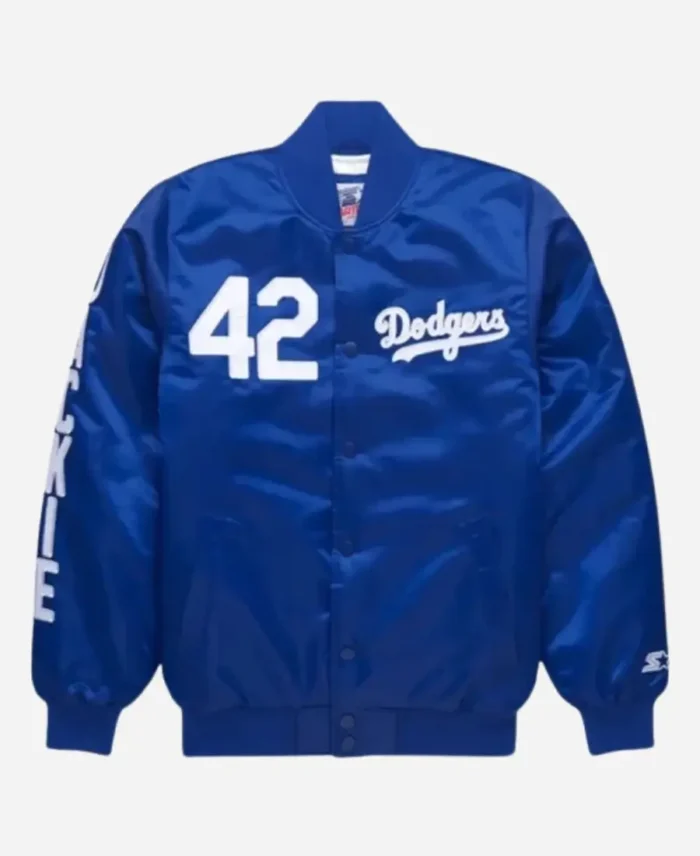 Los-Angeles-Dodgers-Jackie-Robinson-Blue-Full-Snap-Satin-Jacket