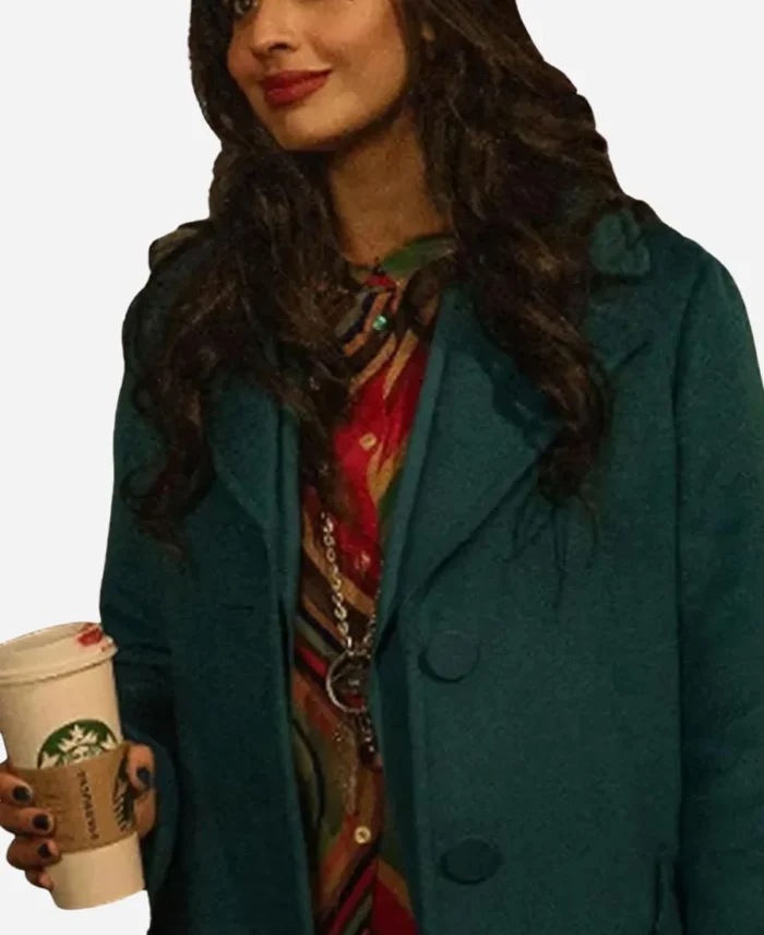 Love-at-First-Sight-Jameela-Jamil-Green-Coat
