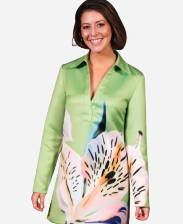 Masterchef-AU-S03-Sofia-Klevin-Green-Floral-Print-Dress