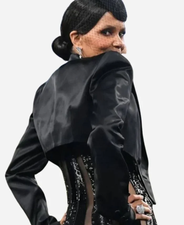 Met-Gala-2025-Halle-Berry-Black-Cropped-Tuxedo-Blazer-For-Womens
