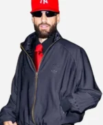 Met-Gala-Afterparty-2025-Maluma-Black-Varsity-Bomber-Jacket-For-Men-and-Women