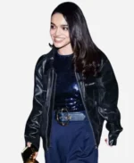 Movie-Snow-White-2025-Premiere-Rachel-Zegler-Black-Leather-Jacket