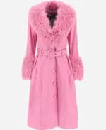 New-Years-Eve-Nashville-Big-Bash-Elle-King-Pink-Shearling-Leather-Coat
