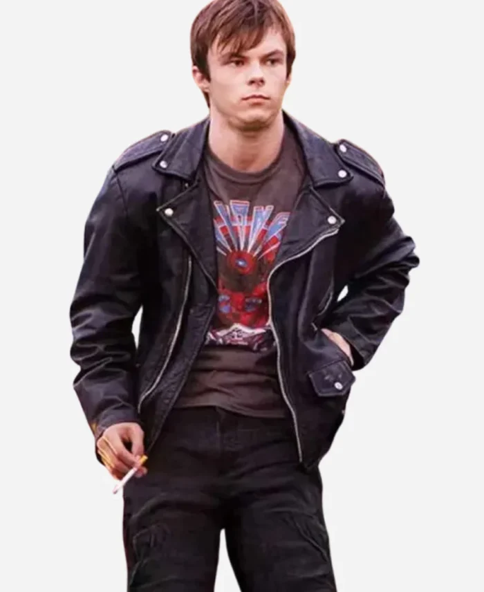 Nicholas-Hamilton-Movie-Brave-the-Dark-2025-Nathan-Williams-Black-Biker-Leather-Jacket