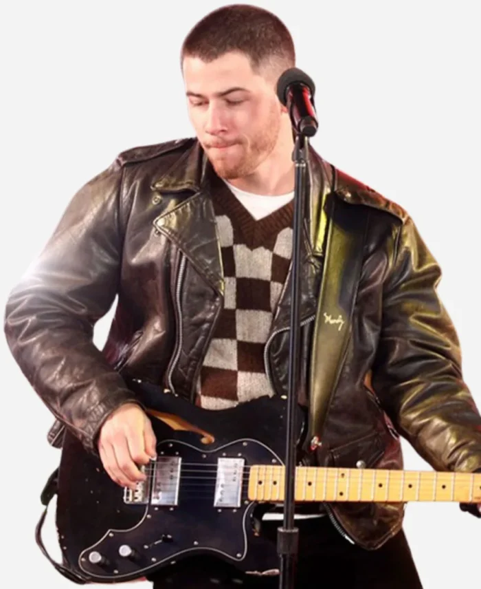 Nick-Jonas-Times-Square-New-Year-Eve-Performance-2025-Black-Leather-Jacket