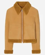 Olivia-Ponton-Brown-Shearling-Suede-Jacket