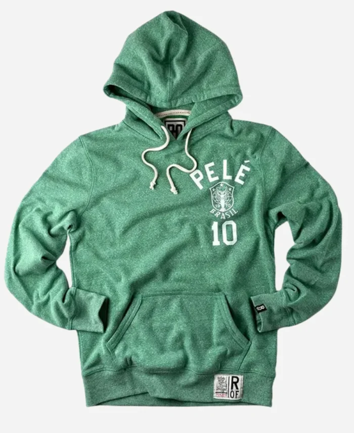 Pele-Brasil-10-Green-Hoodie