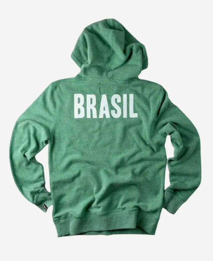 Pele-Brasil-10-Heather-Green-Pullover-Hoodie-For-Unisex