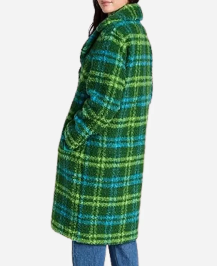 Selena-Gomez-Only-Murders-In-The-Building-S03-Green-Plaid-Coat