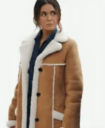 Superman-And-Lois-S02-Lana-Lang-Cushing-Brown-Shearling-Coat