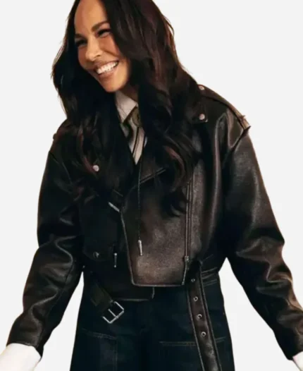 Sweetness-2025-Amanda-Brugel-Black-Leather-Jacket