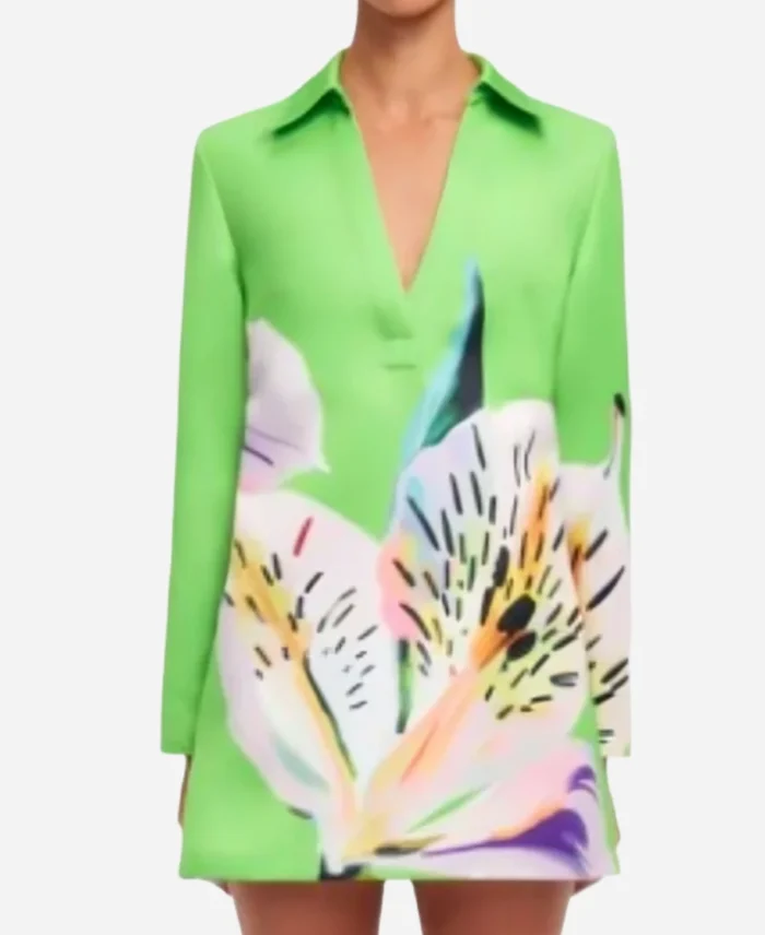 TV-Series-Masterchef-AU-Season-03-Sofia-Klevin-Green-Floral-Print-Dress