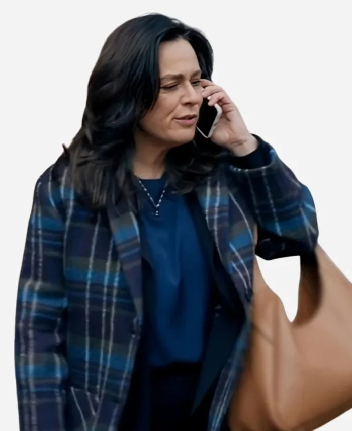 The-Feud-S01-Jill-Halfpenny-Plaid-Coat