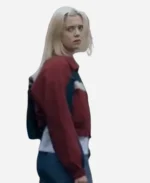The-Feud-S01-Megan-Trower-Red-Striped-Jacket