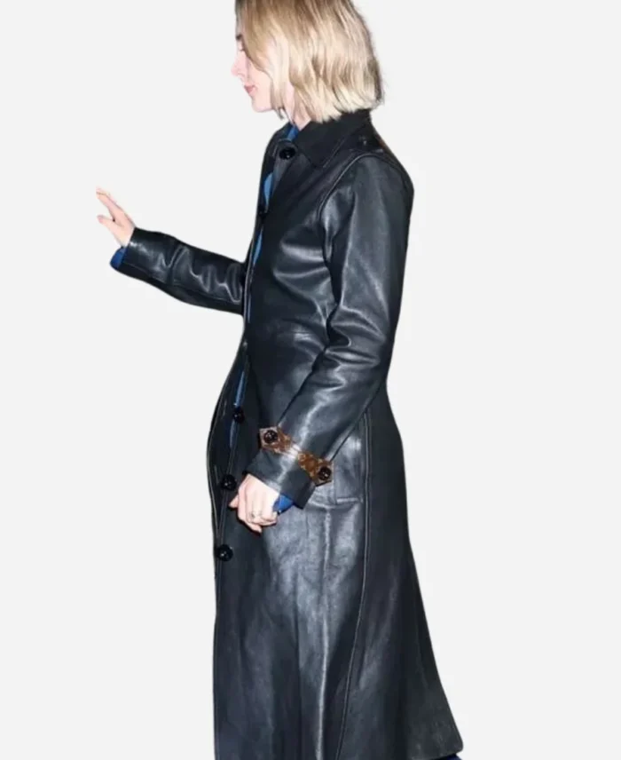 The-Outrun-2024-Saoirse-Ronan-Black-Leather-Coat