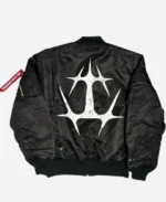 The-Weeknd-x-Alpha-Industries-The-End-Black-Satin-Bomber-Jacket-For-Sale