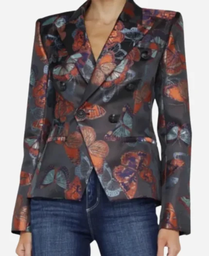 Tv-Series-Beyond-The-Gates-2025-Hayley-Lawsons-Butterfly-Jacquard-Blazer