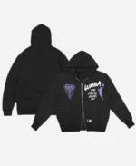 Unisex-round21-Black-Golden-State-Valkyries-Double-Zip-Hoodie