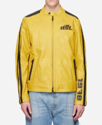 Watch-What-Happens-Live-2025-Ciara-Miller-Yellow-Leather-Jacket