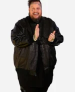 2024-iHeartRadio-Music-Awards-Jelly-Roll-Black-Bomber-Leather-Jacket