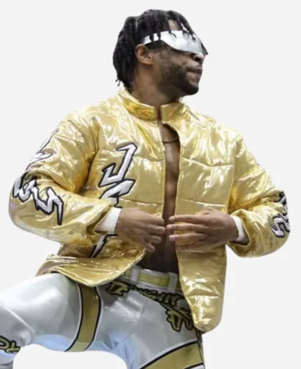 AEW-2025-Kevin-Knight-Golden-Puffer-Jacket