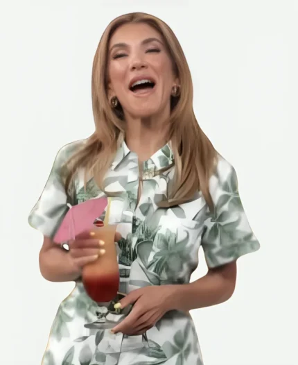 Access-Daily-2025-Adrianna-Costa-Green-Leaf-Print-Belted-Romper
