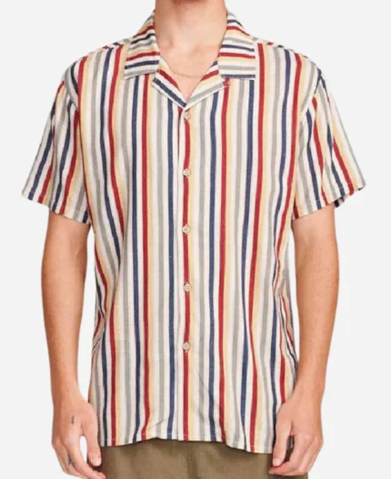 Access-Hollywood-Scott-Evans-Striped-Short-Sleeve-Shirt-For-Sale