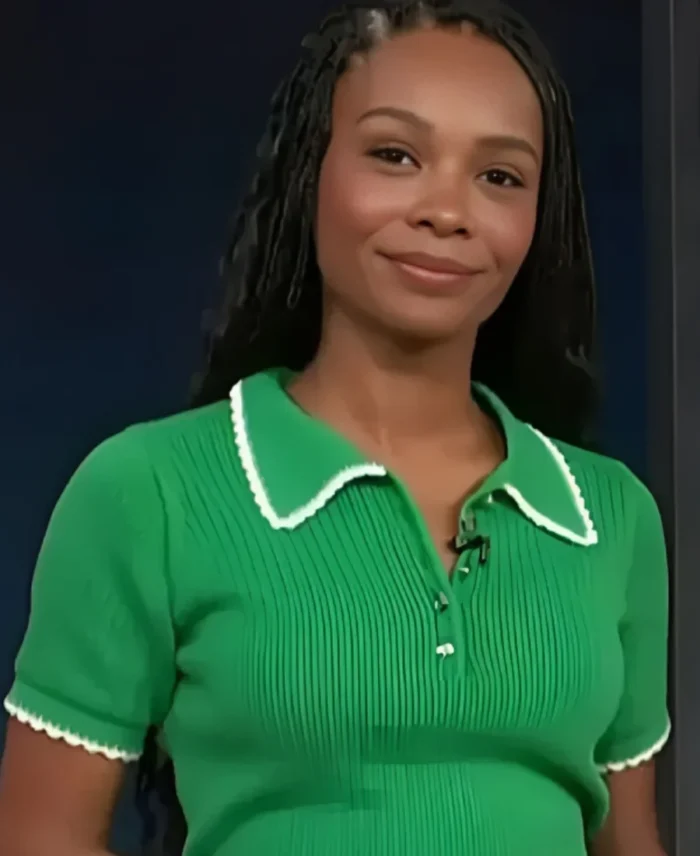 Access-Hollywood-Zuri-Hall-Green-Polo-Shirt